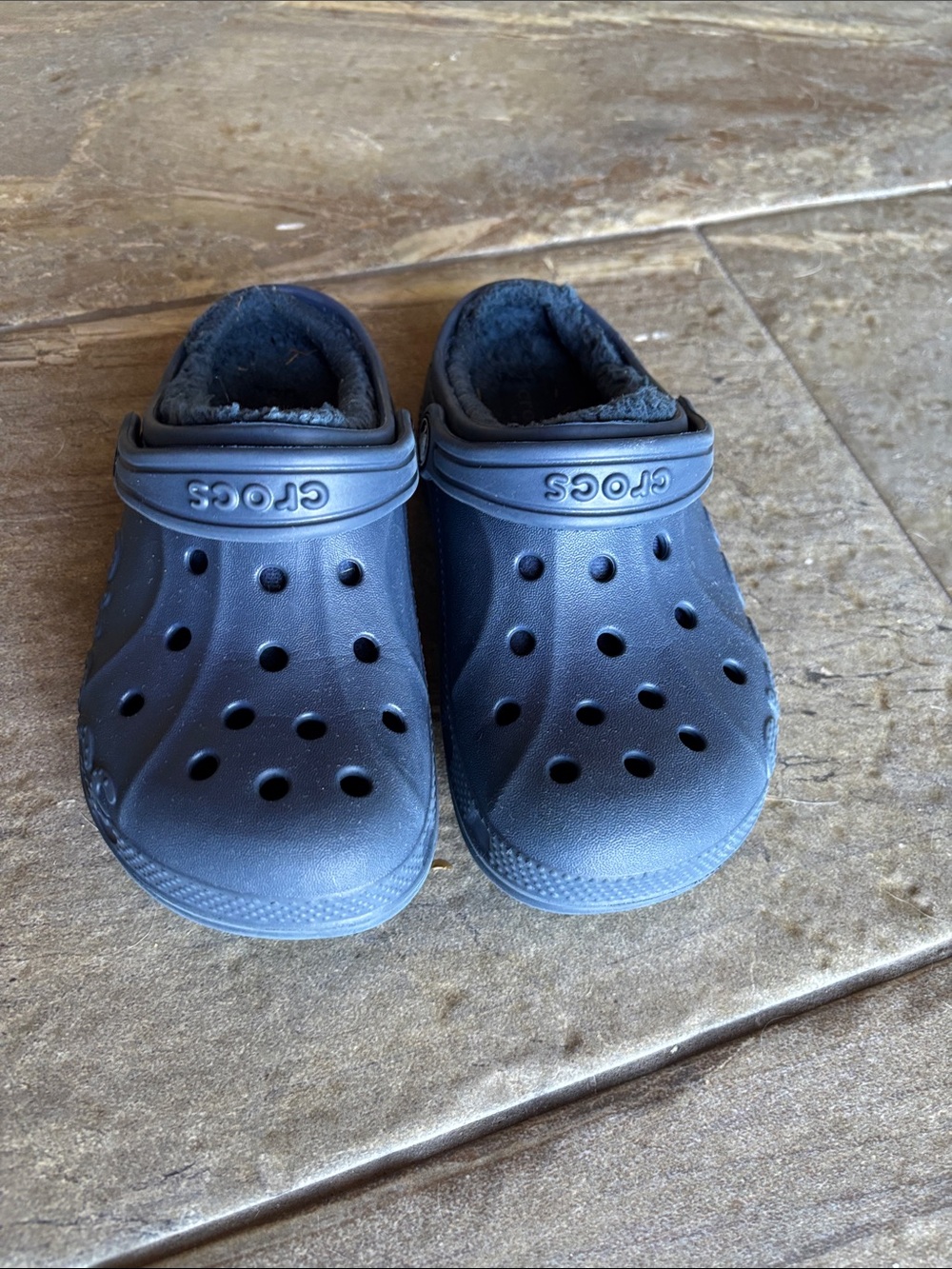 Crocs Kids Navy Classic Lined Clog
